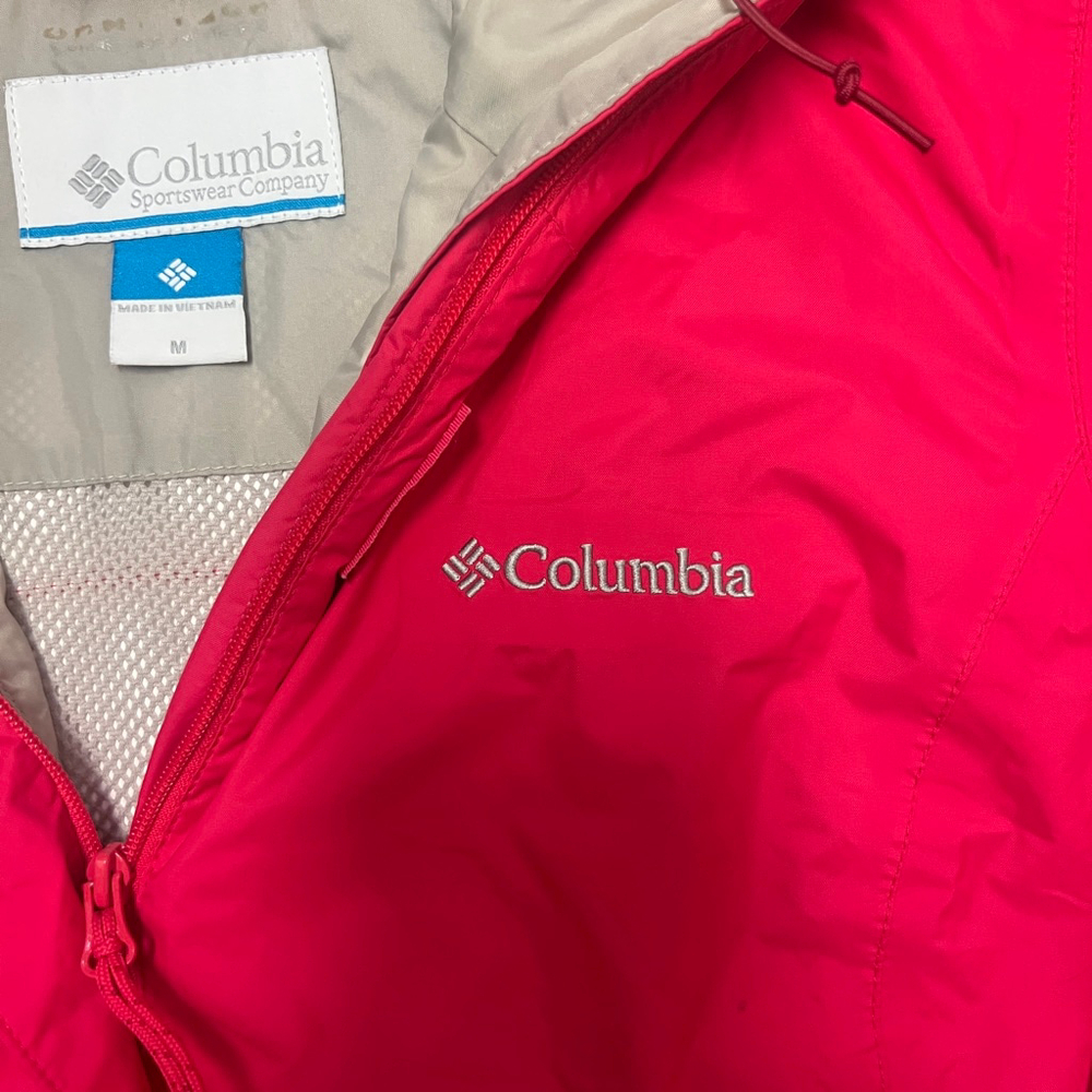 Columbia Women’s Omni-Tech Packable Rain Jacket – Pink, Size M - Picture 3 of 8